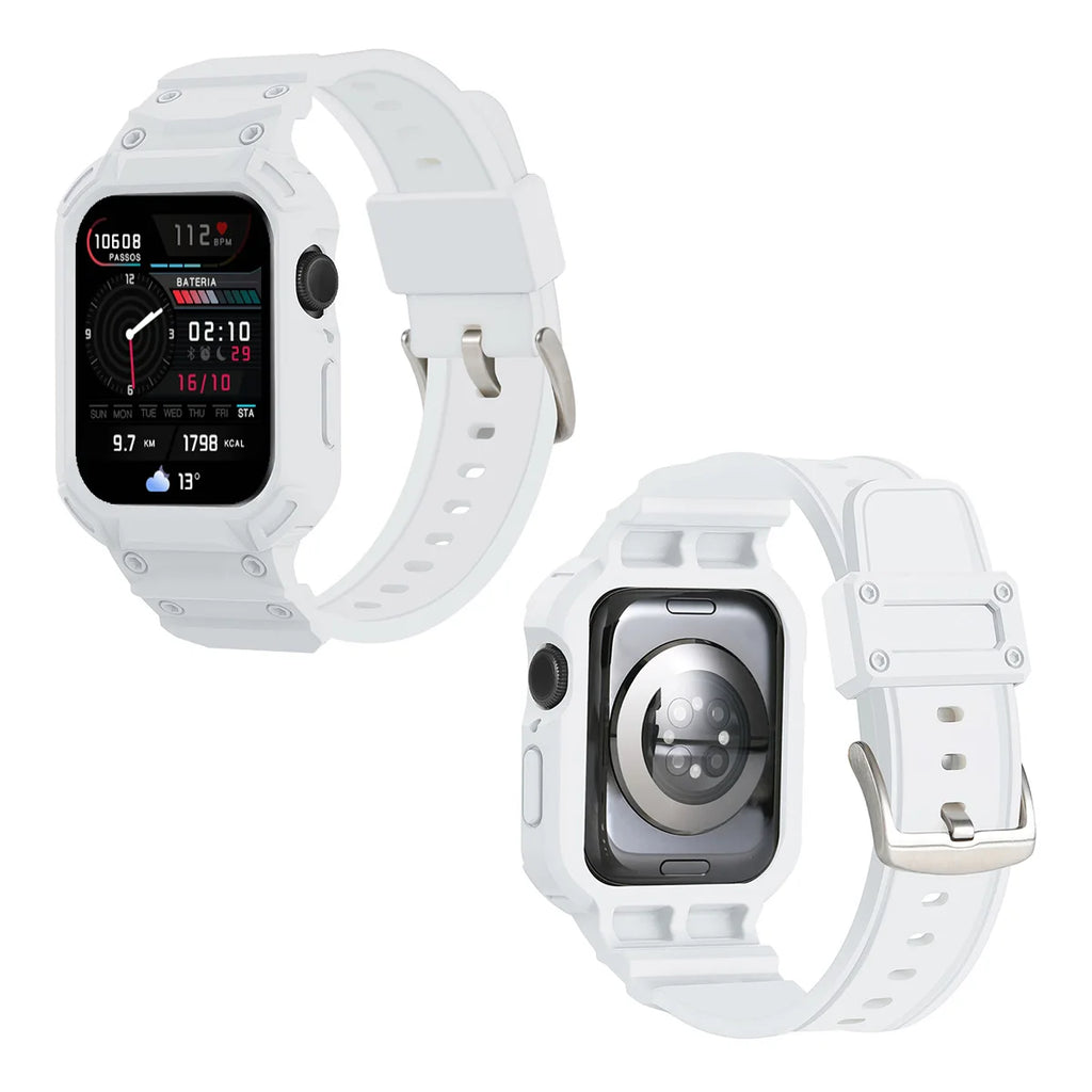 For Apple Watch Series 10 46mm 42mm Sport Protective Replacement Wristband Apple Watch Series 10 Retrofits band Case One piece