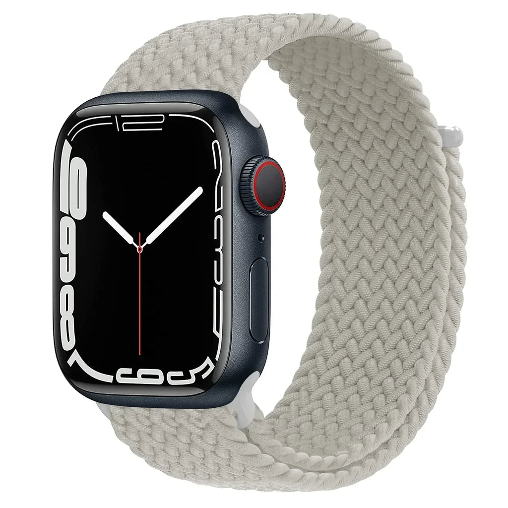 Braided Solo Loop For Apple Watch band 44mm 40mm 45mm 41mm 42mm Ultra 2 49mm correa band Apple Watch Series 9 7 3 5 SE 6 8 band