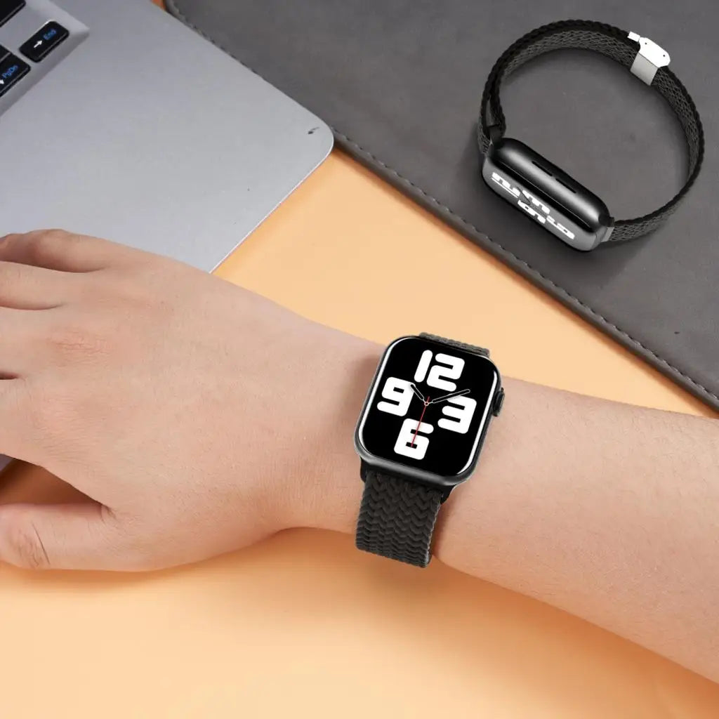 band For Apple Watch band 46mm 45mm 44mm 49mm 40mm 41mm 42mm Braided loop correa band Apple Watch Series 10 8 9 7 5 SE 6 4 Ultra