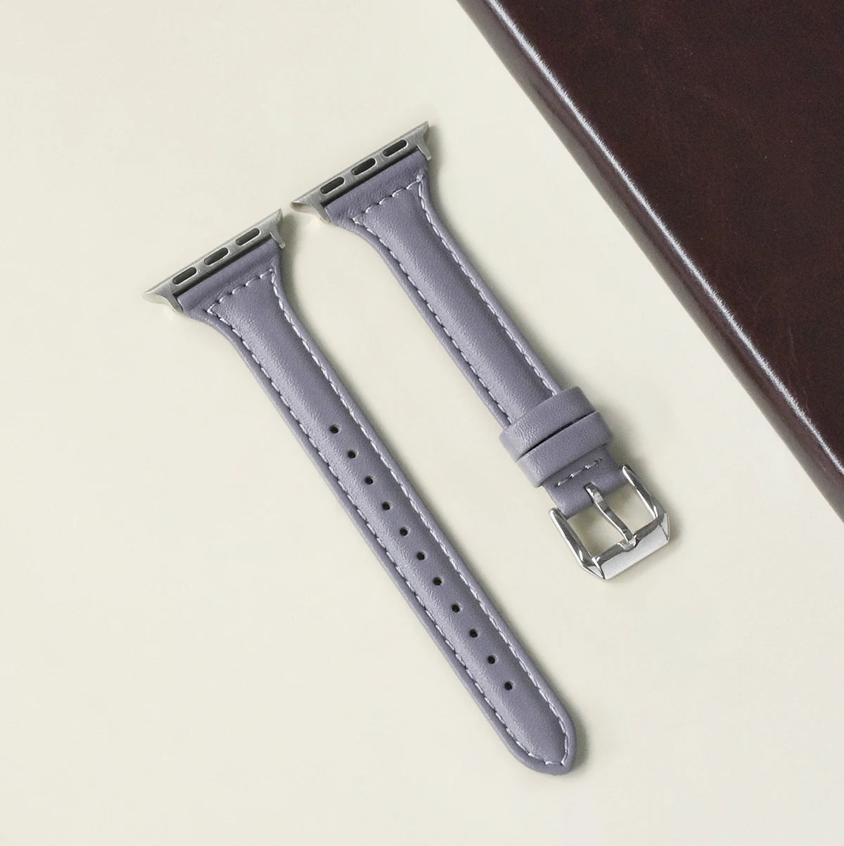 Slim Leather band For Apple Watch Series 10 11 42mm 46mm 9 8 7 41mm 45mm band 42mm Ultra 49mm band Apple Watch SE 6 5 4 3 40mm 44mm