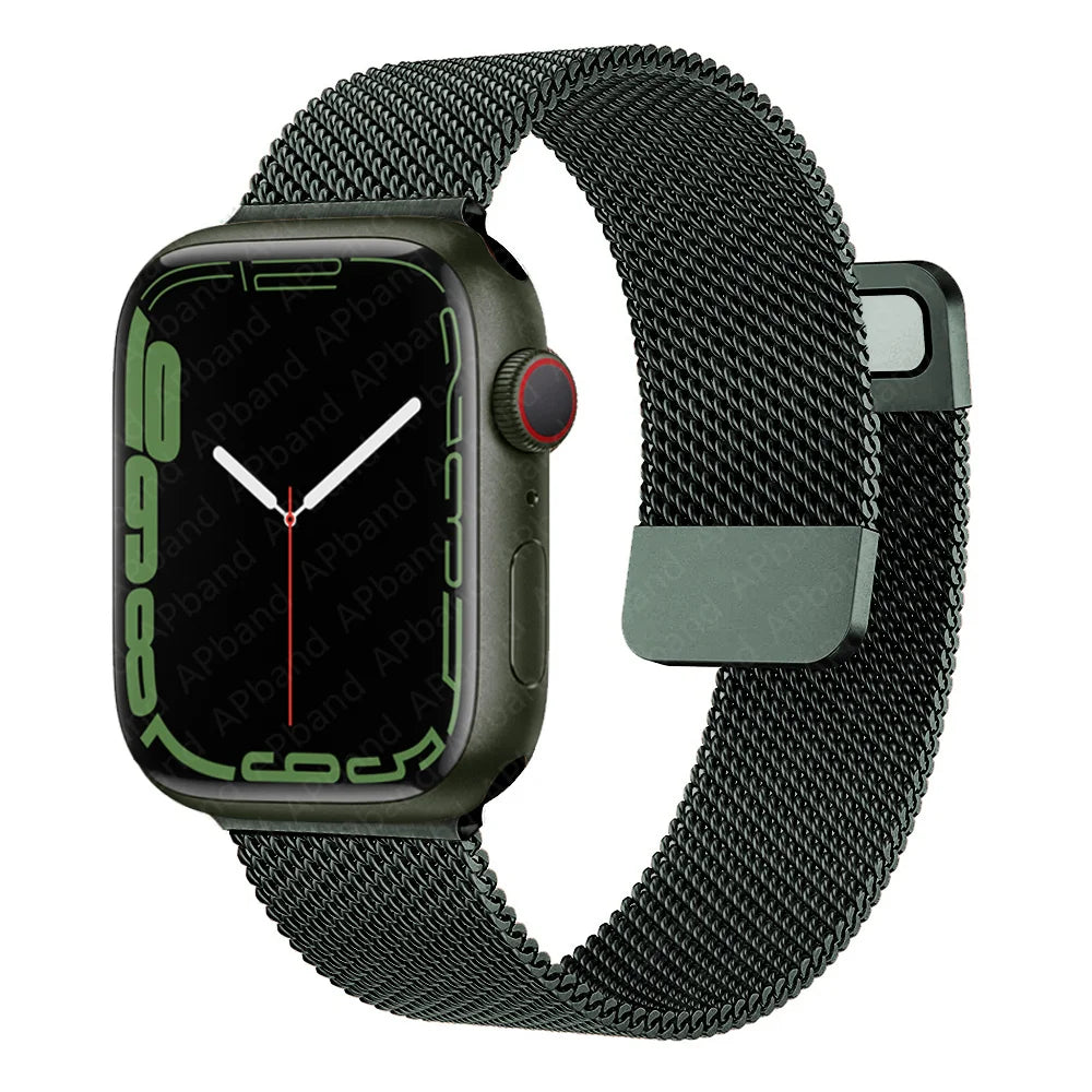 band For Apple Watch band 44mm 40mm 45mm 41mm 38mm 42mm 44mm Accessorie Milanese Loop metal band Apple Watch serie 3 4 5 6 SE 7