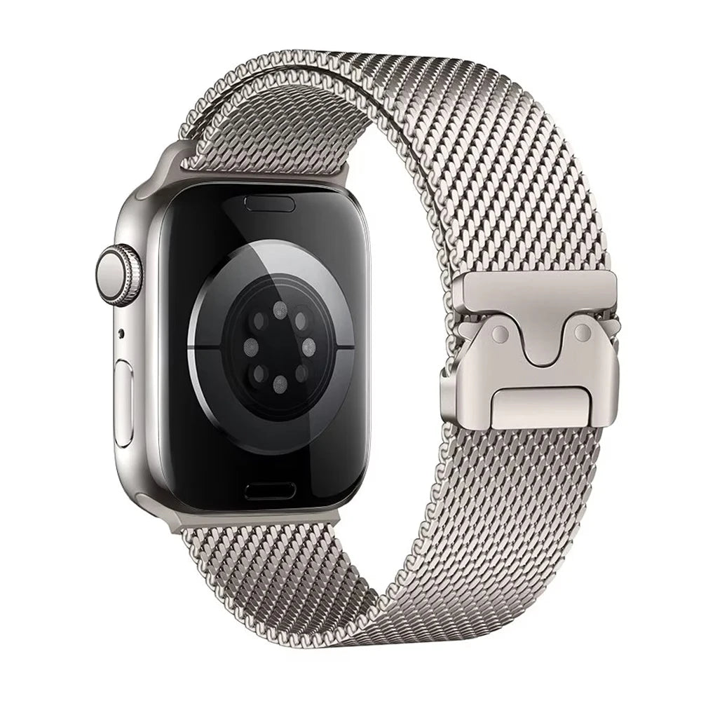 Titanium Milanese Loop for Apple Watch Ultra 3 band 49mm 46mm 45mm 41mm 42mm 44mm correa band Series 11 10 9 8 7 6 5 SE
