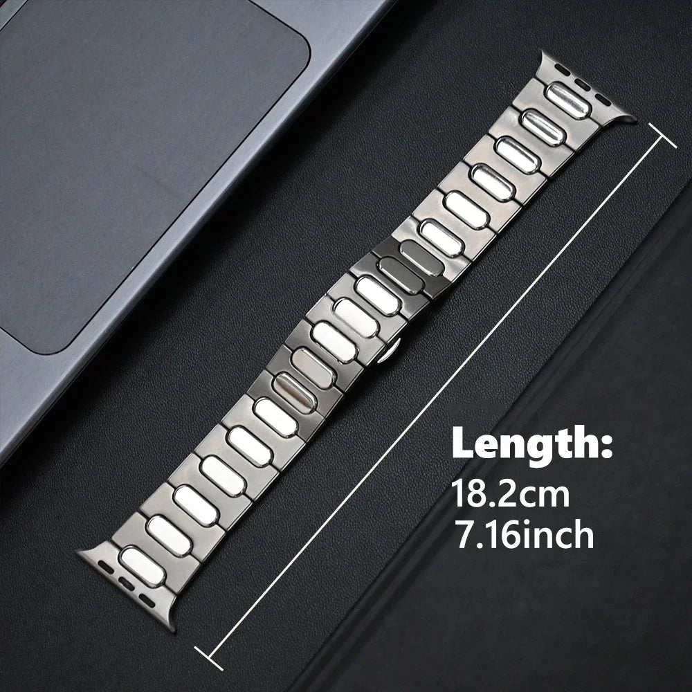 Titanium band for Apple Watch Ultra 3 2 49mm 9 45mm Men band for Apple Watch Series 11 10 6 5 SE 44mm 46mm metal watch band