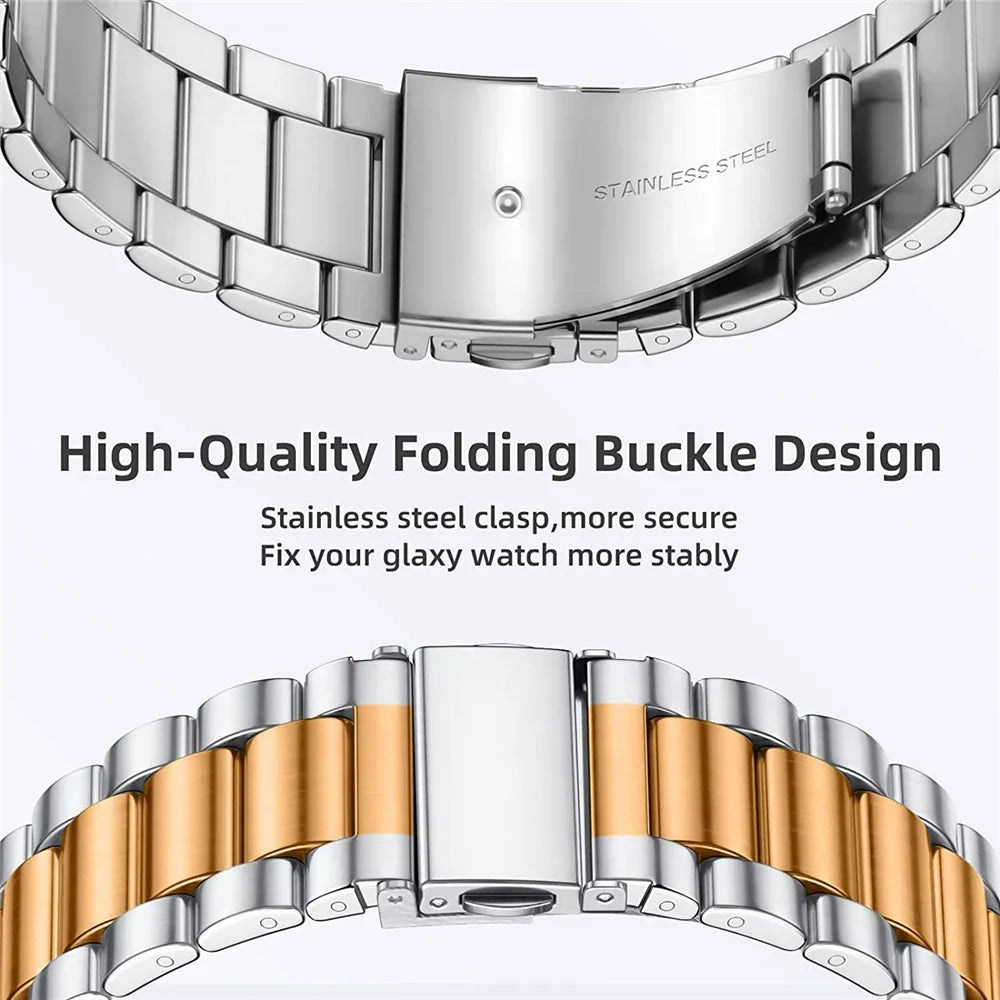 Strap+Screen Case Protector For Samsung Galaxy Watch 7 6 5 4 40mm 44mm Band Cover For Samsung Galaxy Watch 7 44mm Metal Bracelet