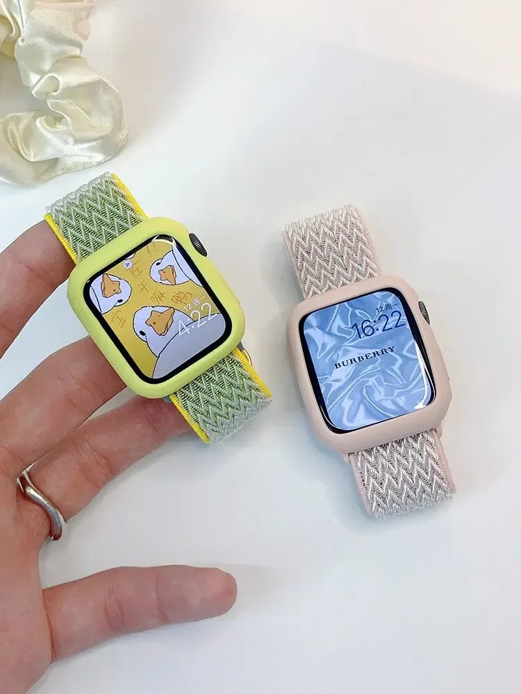 Sport Nylon band for Apple Watch Ultra 3 2 1 49mm 41mm 45mm 42mm 46mm 40mm 44mm Elastic band Series 11 10 9 8 7 6 5 4 SE Band