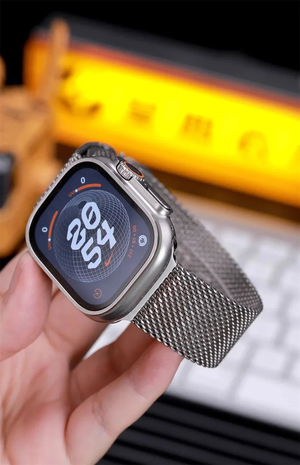 Titanium Milanese Loop For Apple Watch Ultra 2 49mm 46mm 42mm 41mm 45mm 44mm 38mm 40mm Series 10 9 8 7 6 5 4 SE band Accessories