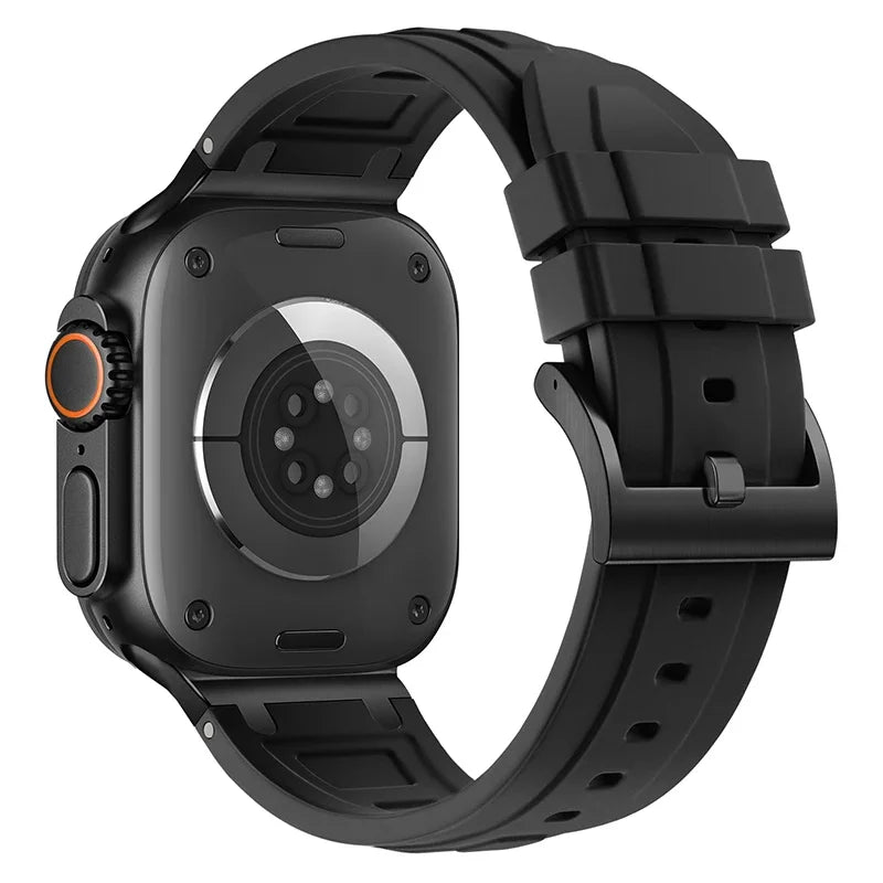 Silicone band for Apple Watch band Ultra 2 1 49mm 46mm 45mm 44mm 42mm Sport band for Apple Watch Series 10 9 8 7 6 5 SE Correas