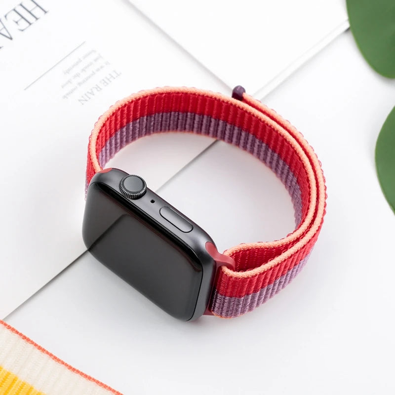 Nylon Loop band for Apple Watch band 46mm 44mm 40mm 42mm 45mm 41mm 49mm 44mm band Apple Watch Series Ultra 2 11 10 9 SE 7 6 5 4