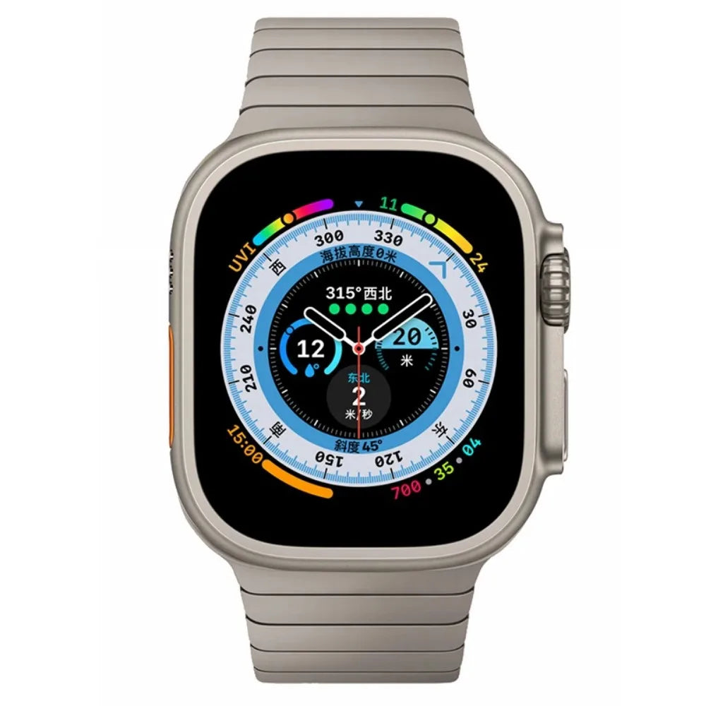 Link band Correa For Apple Watch Ultra 2 band 49mm Series 10 9 8 7 6 5 4 SE 45mm 41mm 44mm Stainless Steel band for Apple Watch 42mm 46mm