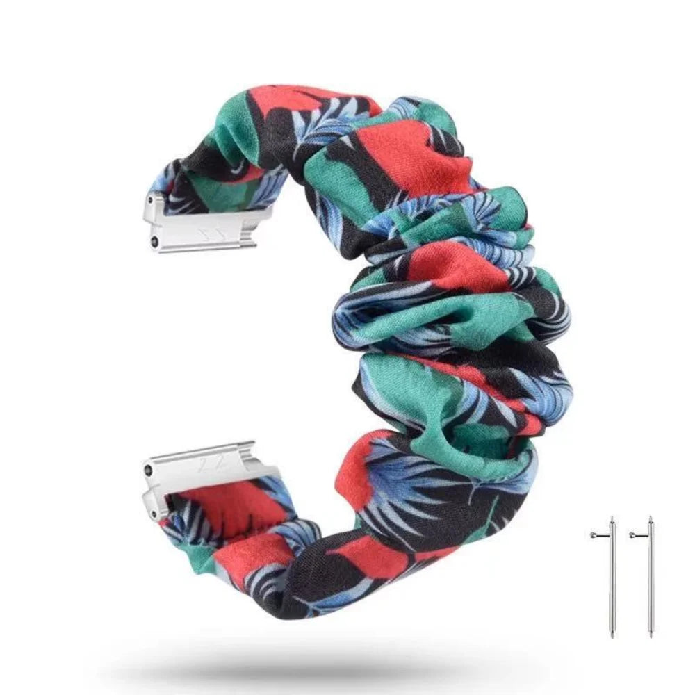 20mm 22mm Nylon Strap for Samsung Galaxy Watch 4/5/6 44mm 40mm/Classic/Active 2 Scrunchies Elastic Bracelet for Huawei GT2/4 Pro