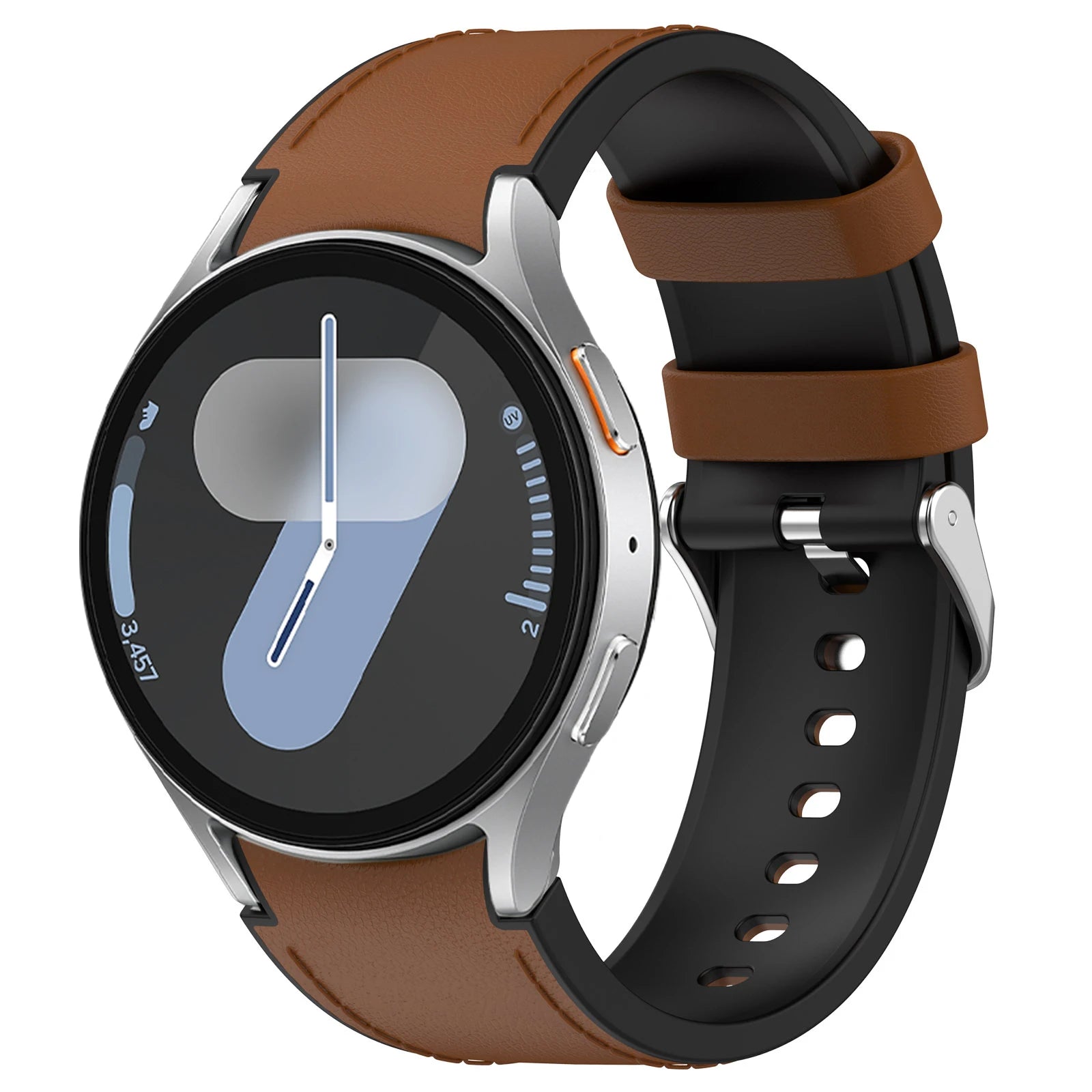 No Gaps Leather Strap for Samsung Galaxy Watch 7 6 5 4 40mm 44mm 6 4Classic 43mm 47mm Silicone Band for Galaxy Watch 5Pro 45mm