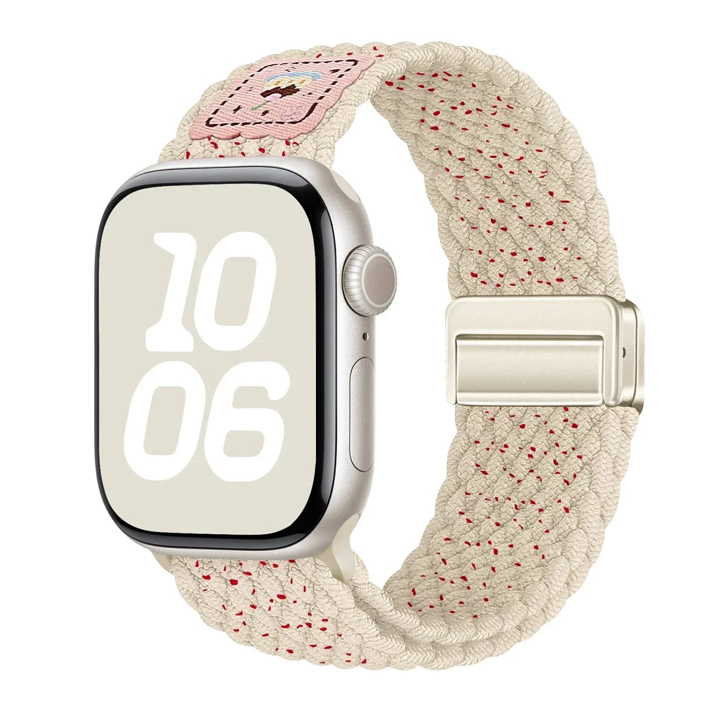 Nylon band For Apple Watch band Ultra 44mm 40mm 45mm 49mm 41mm 44mm magnetic buckle Braided band Apple Watch Series 10 9 SE 7 8