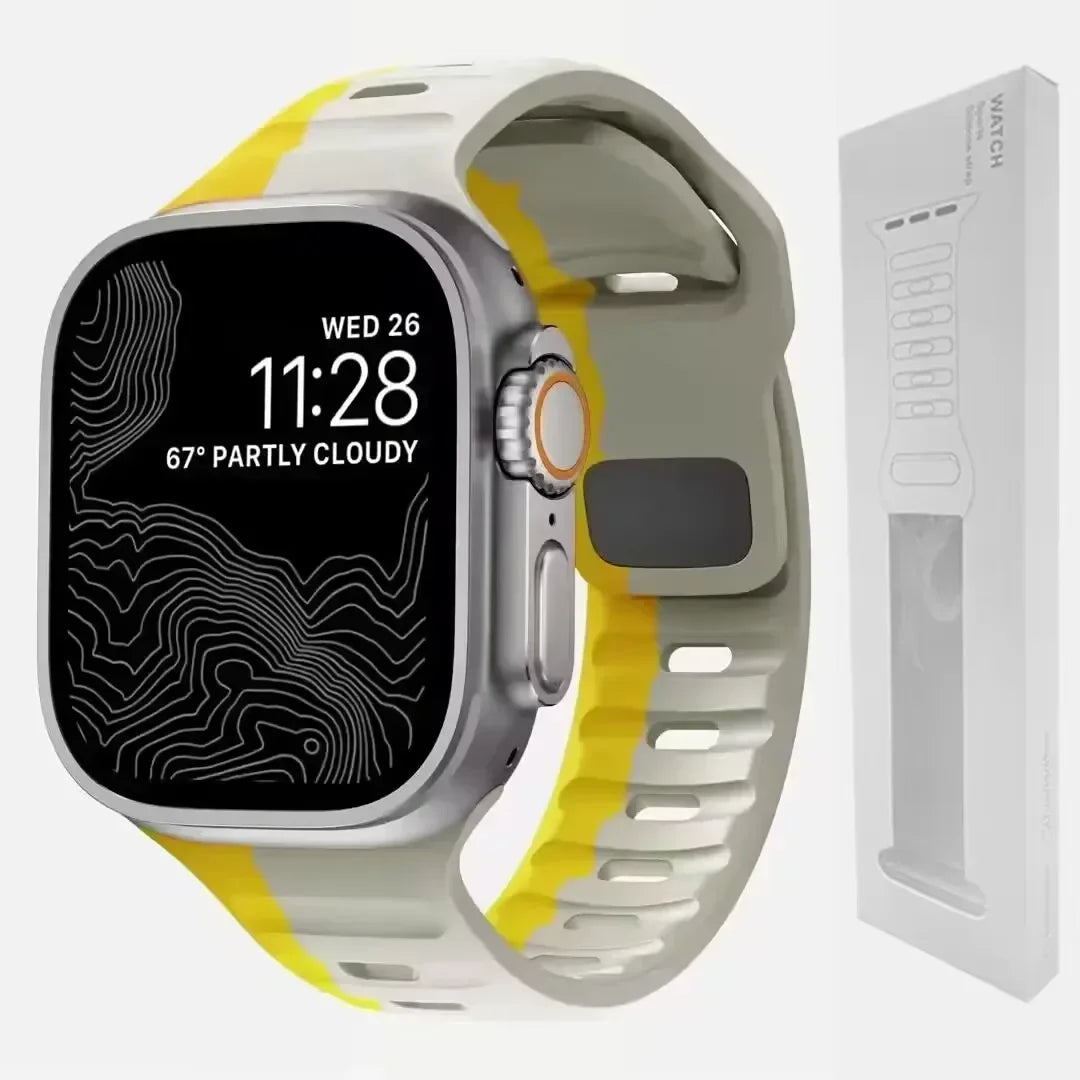 Soft Silicone band For Apple Watch band Ultra 2 49mm 44mm 45mm 42mm 41mm 42mm Sport watch band Apple Watch Serise SE 4 5 6 7 8 9 band