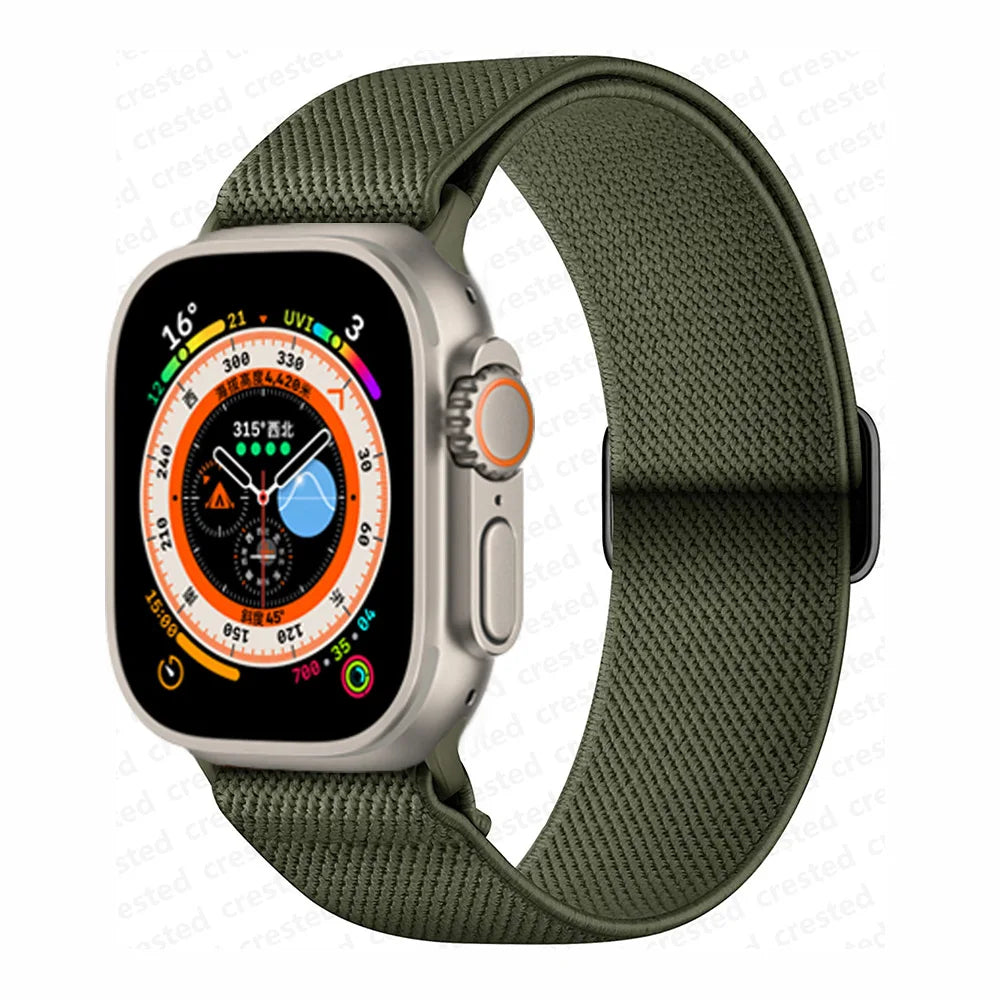 Scrunchie band for Apple Watch band 45mm 44mm 40mm 41mm 42mm 46mm 49mm Elastic Nylon band Apple Watch Series 10 9 8 7 SE Ultra 2