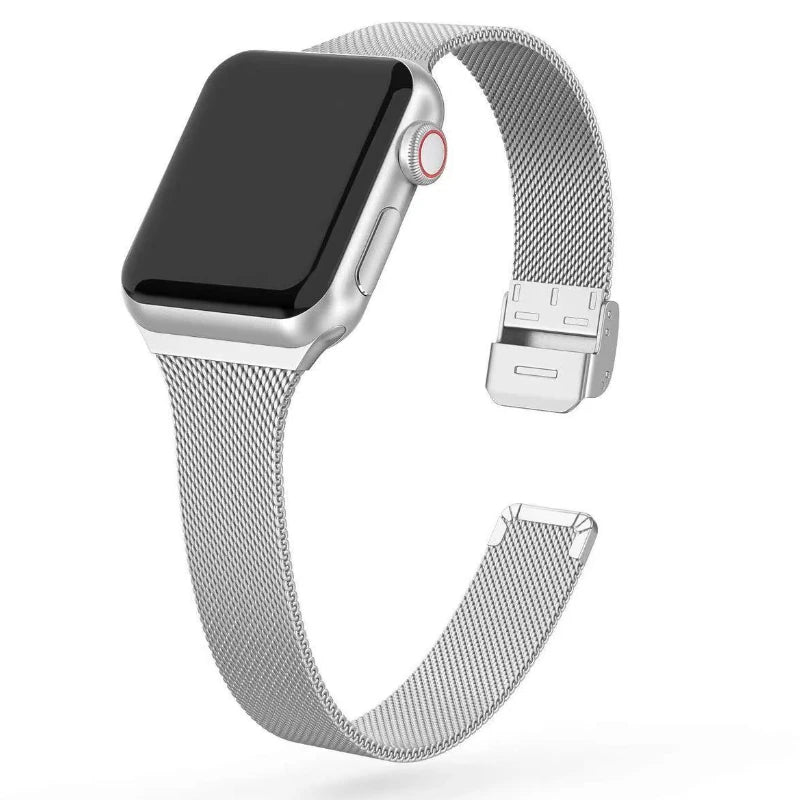 Silm Milanese band For Apple Watch band 11 10 9 8 7 46mm 42mm 45mm 41mm Ultra 3 2 49mm metal band Apple Watch 6 5 4 SE 44mm 40mm