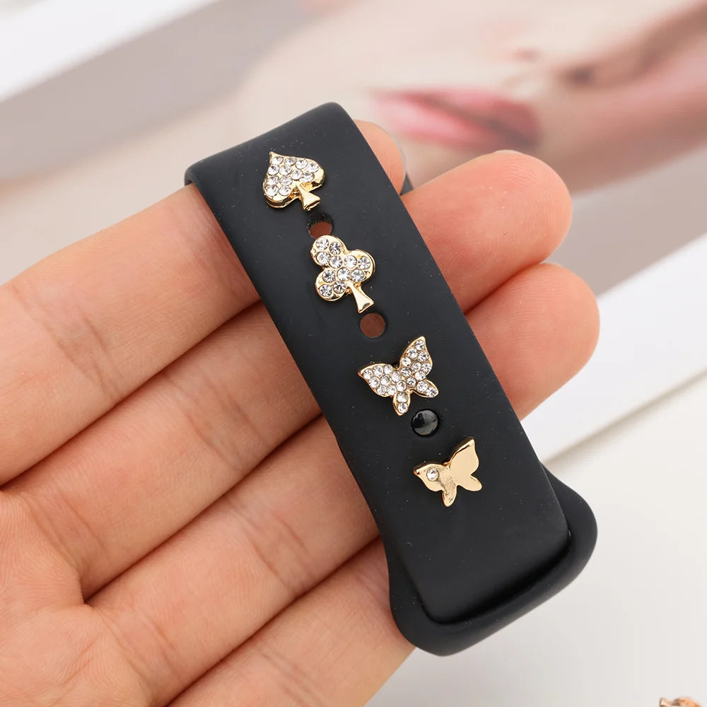 Jewelry Charms for Apple Watch band Series Ultra 9 8 7 6 5 4 SE band metal decoration for Samsung Galaxy watch 4 5 pro band