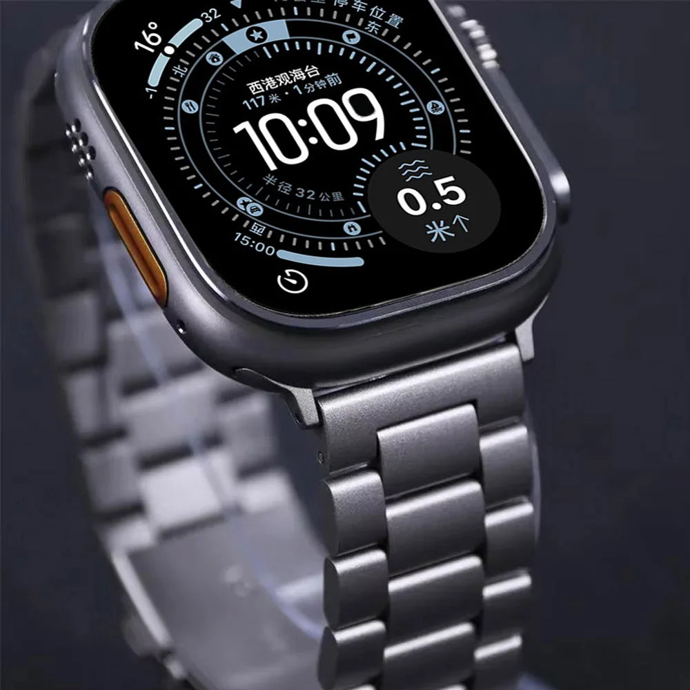 Metal band for Apple Watch Ultra 3 2 1 49mm 11 10 42mm 46mm Stainless Steel Wristband for Apple Watch 9 8 7 6 5 SE 45mm 41mm 44mm 40mm