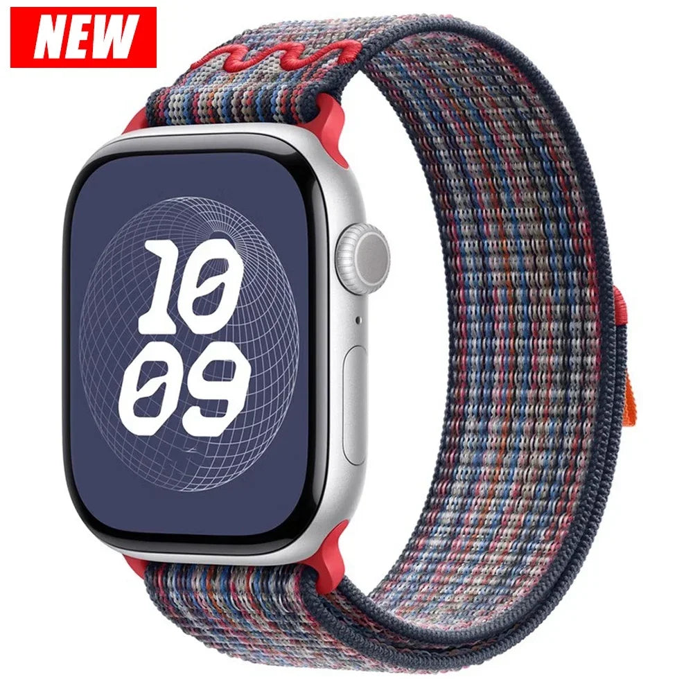 Sport Loop band for Apple Watch band Ultra 2 49mm 45mm 41mm 38mm 44mm Nylon band Apple Watch Series 10 9 8 7 6 5 4 SE 46mm 42mm