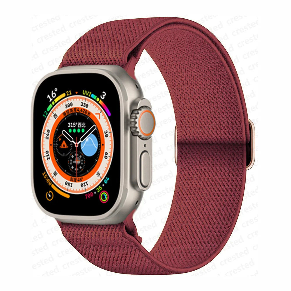 Scrunchie band for Apple Watch band 45mm 44mm 40mm 41mm 42mm 46mm 49mm Elastic Nylon band Apple Watch Series 10 9 8 7 SE Ultra 2