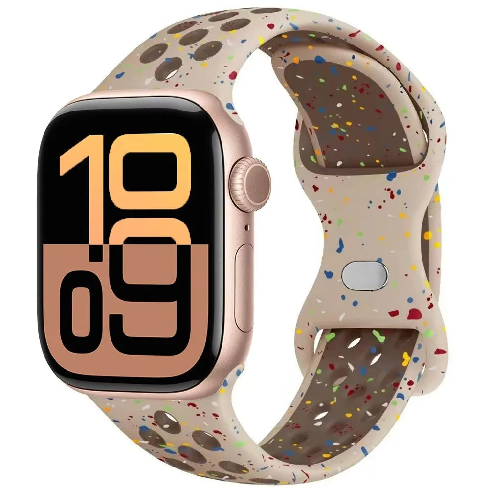 Silicone band for Apple Watch Series 11 10 46mm 42mm Sport band Apple Watch 9 8 7 6 5 SE 4 Ultra 3 2 49mm 45mm 44mm 40mm 41mm Band