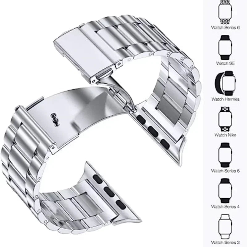 Stainless Steel band for Apple Watch band 45mm 44mm Ultra 2 49mm 42mm 40mm 41mm 46mm metal watch band SEries 10 9 8 7 6 5 4 3 SE