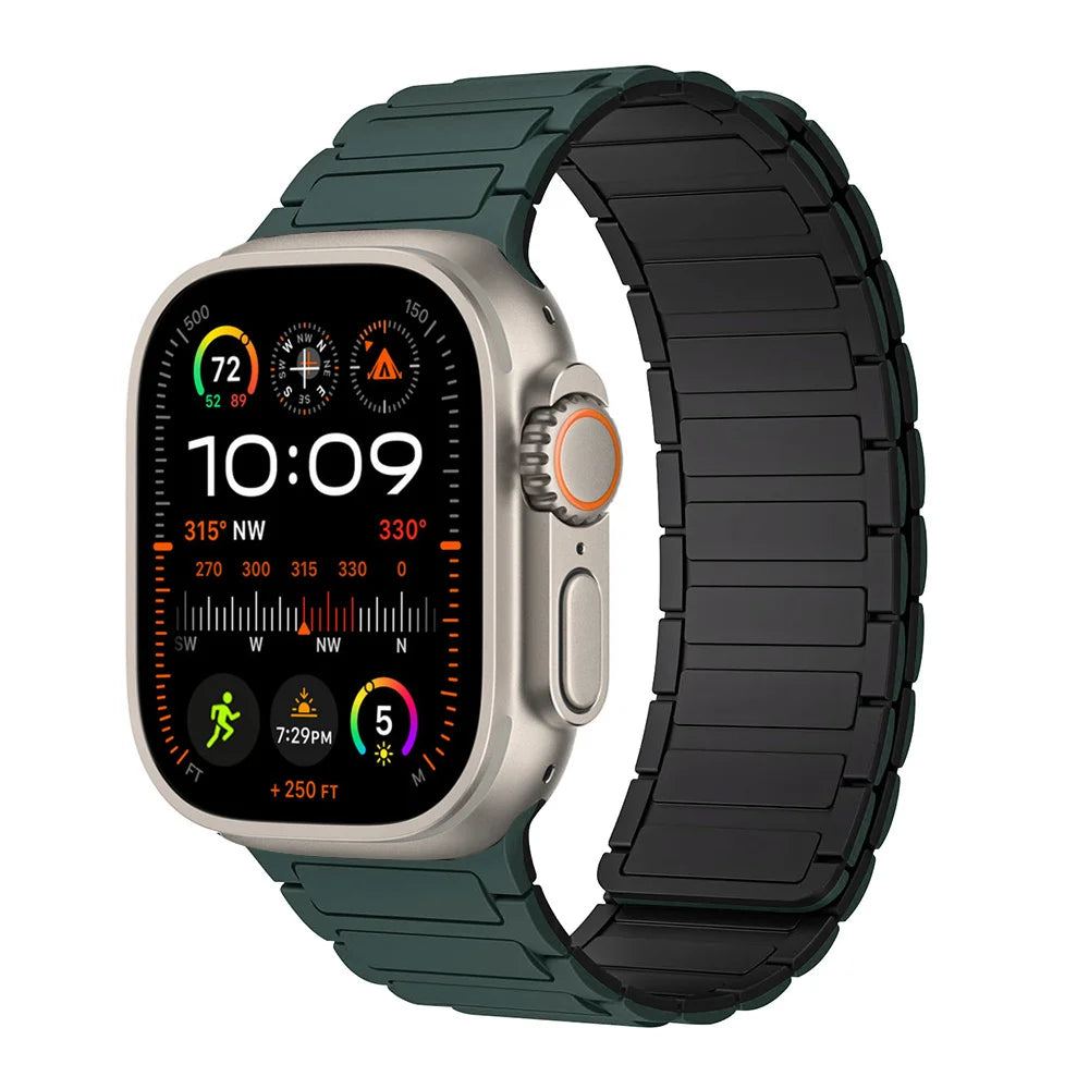 Magnetic band For Apple Watch Ultra 2 49mm 44mm 45mm 38mm 42mm 41mm belt Silicone band Apple Watch Series 8 7 6 5 9 SE 40mm band