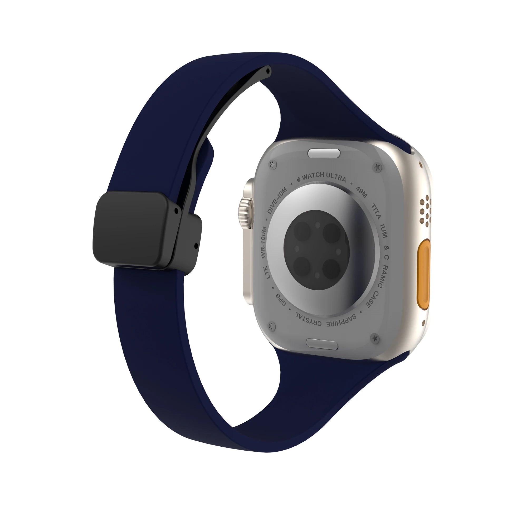 Women Slim Silicone band Magnetic Buckle band For Apple Watch Ultra 2 49mm 45mm 41mm 44mm 42mm 40mm 38mm 9 8 7 SE 6 5 4