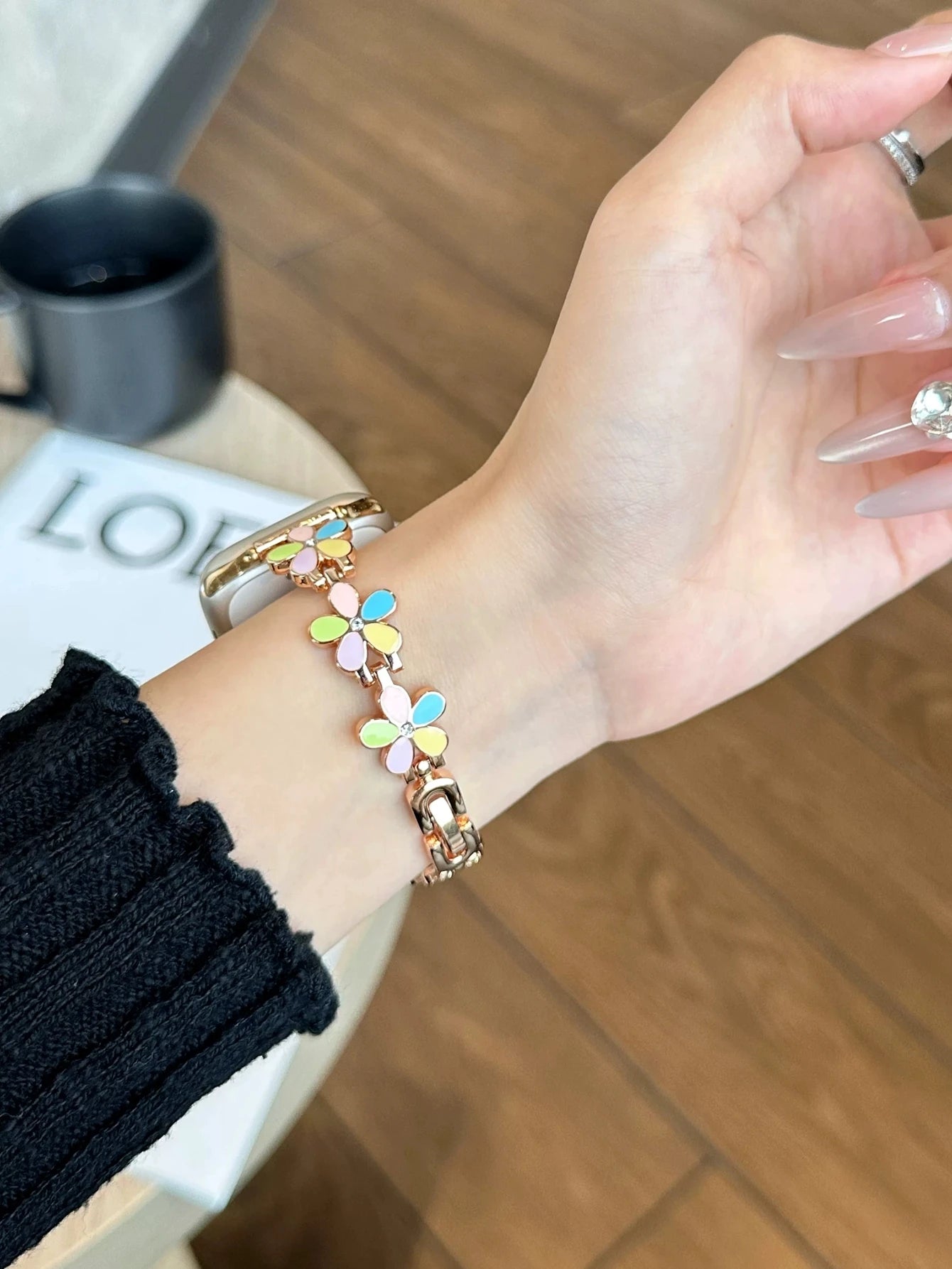 New 20mm 22mm 18mm Flower bracelet Link Strap For Samsung Galaxy Watch 7 FE 5 Pro 4 6 classic band 44mm 40mm sport correa loop