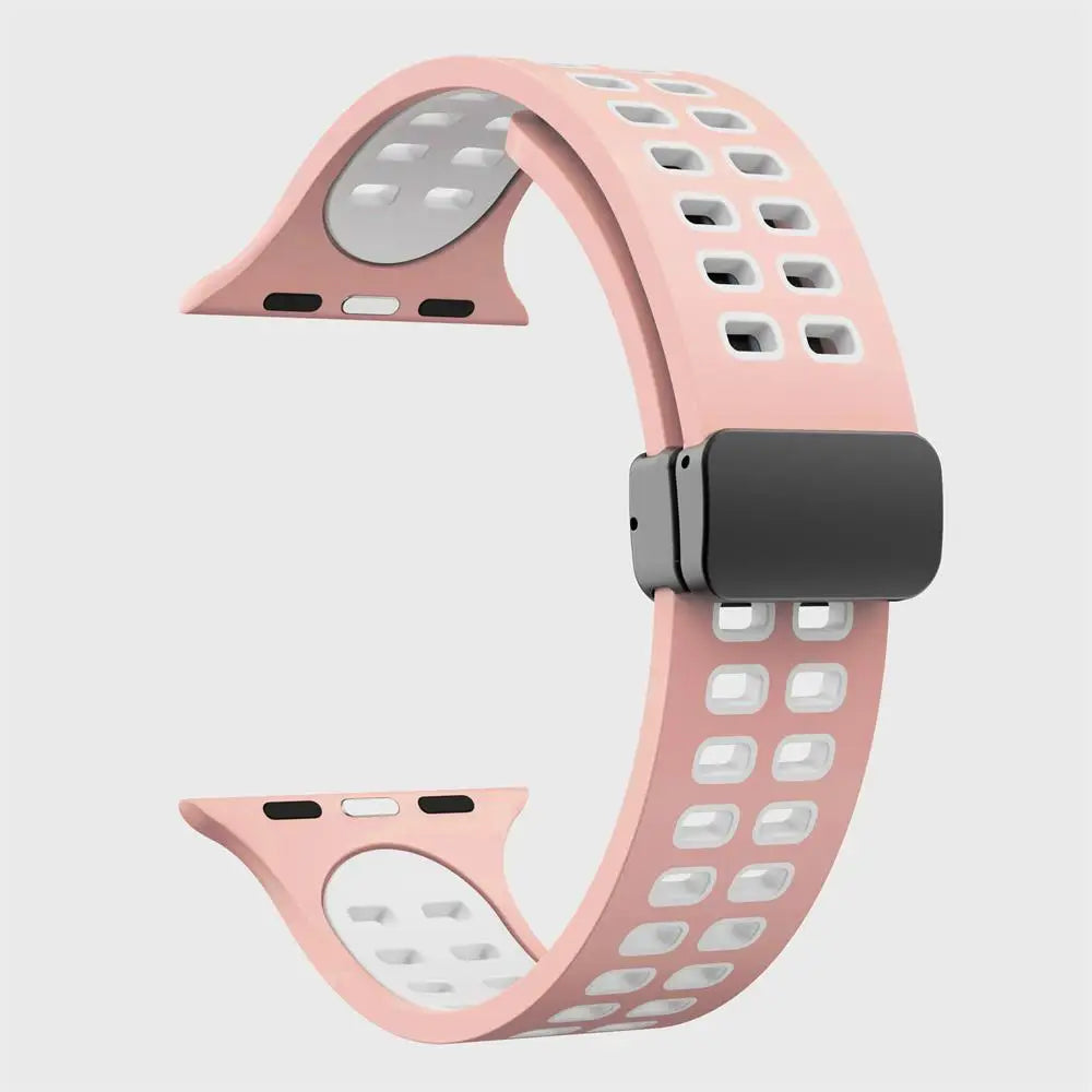 band For Apple Watch band 44mm 45mm 49mm 41mm 40mm 38mm Magnetic buckle Silicone band Apple Watch Series 7 5 3 6 SE 8 Ultra 2 9