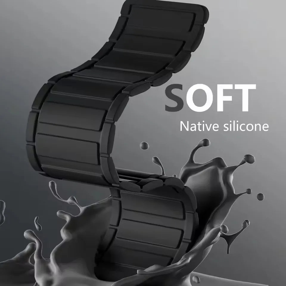 Magnetic band for Apple Watch Ultra 2 49mm band 46mm 45mm 42mm 41mm 44mm Sport Silicone band Apple Watch Series 10 9 8 7 6 SE 5 4