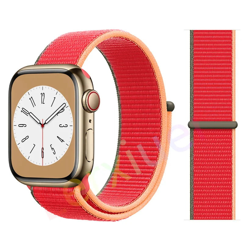 Nylon Loop band for Apple Watch band 46mm 44mm 40mm 42mm 45mm 41mm 49mm 44mm band Apple Watch Series Ultra 2 11 10 9 SE 7 6 5 4