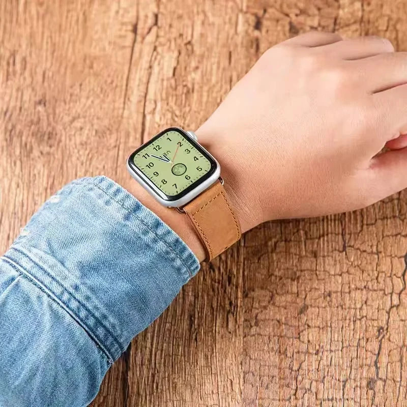 Leather band For Apple Watch 10 band 46mm 42mm 44mm 45mm 49mm 41mm 40mm correa band Apple Watch Series 8 9 3 4 5 6 SE 7 Ultra 2