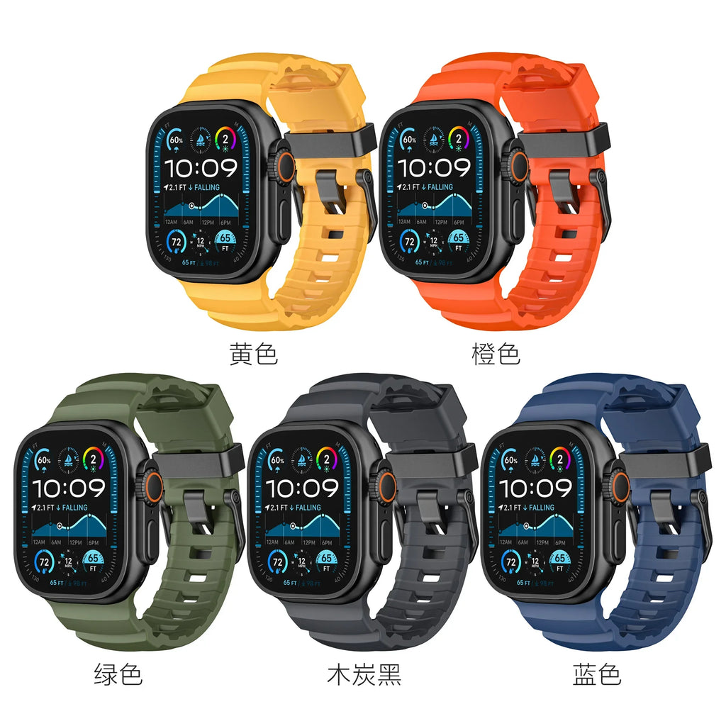 Fluorescence band for Apple Watch band 49mm 46mm 45mm 44mm 42mm Sport Silicone band For Apple Watch Ultra 2 Series 10 9 8 7 6 SE