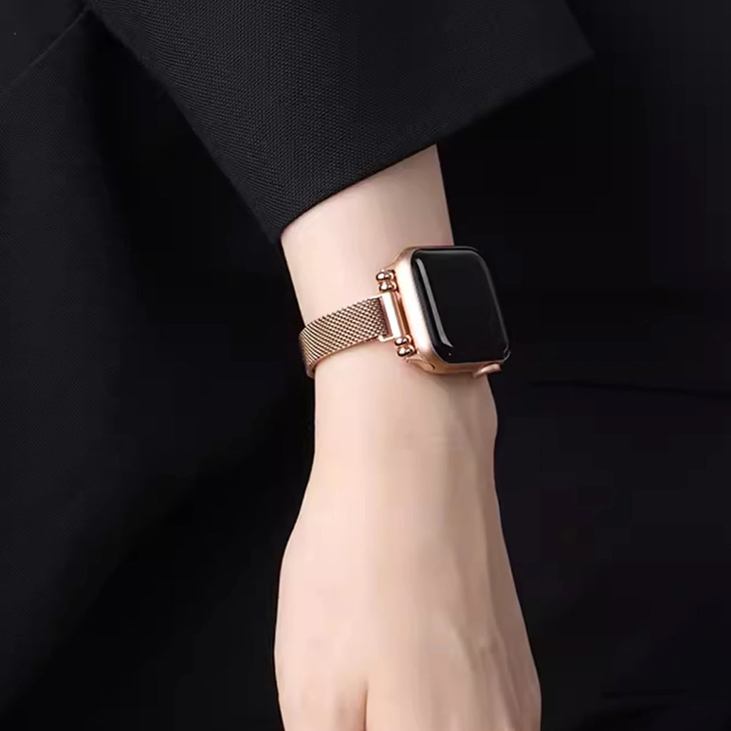 Metal Magnetic band Compatible for Apple Watch Stainless Steel Slim Milanese band Apple Watch Series Ultra 9 8 SE 7 6 5 4 3 2 1