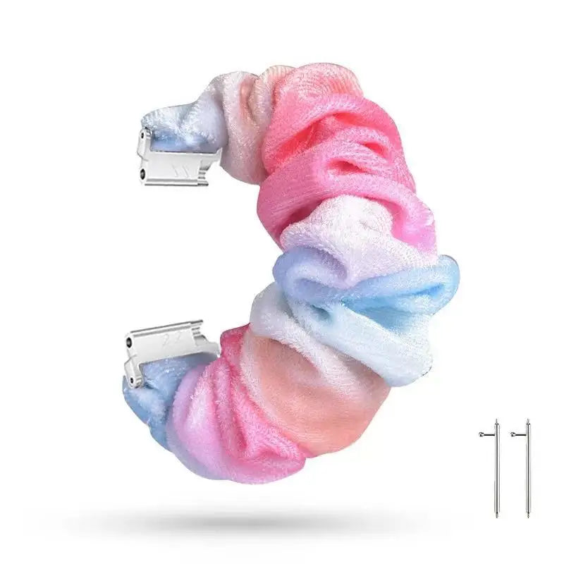 20mm 22mm Nylon Strap for Samsung Galaxy Watch 4/5/6 44mm 40mm/Classic/Active 2 Scrunchies Elastic Bracelet for Huawei GT2/4 Pro