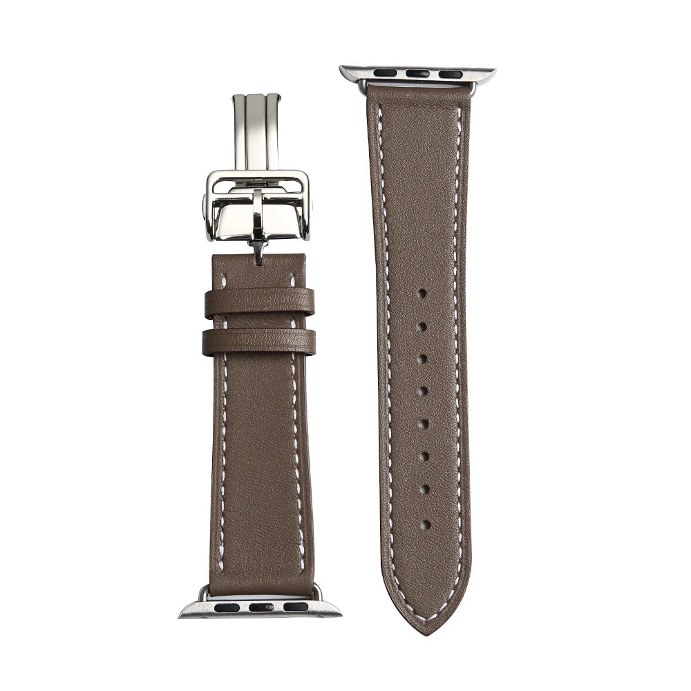 Genuine Leather band For Apple Watch Series 11 10 9 8 SE 3 band 46mm 44mm 41mm 45mm 42mm 38mm band Apple Watch Ultra 3 2 1 49mm