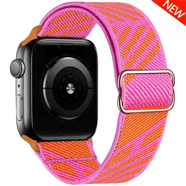 bands For Apple Watch band 44mm 49mm 45mm 41mm 40mm 38mm 42mm correa Adjustable Elastic band Apple Watch 8 SE 7 6 5 3 Ultra 49mm