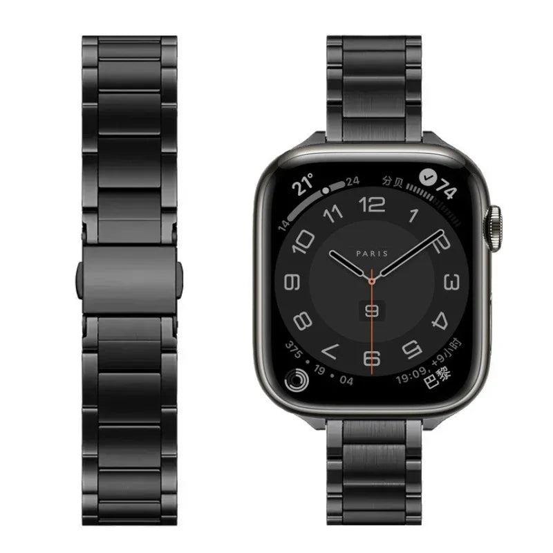 Women Slim metal band For Apple Watch 8 7 41mm 45mm Stainless Steel band Apple Watch Ultra 49mm 6 5 4 3 SE2 44mm 40mm 42mm Band