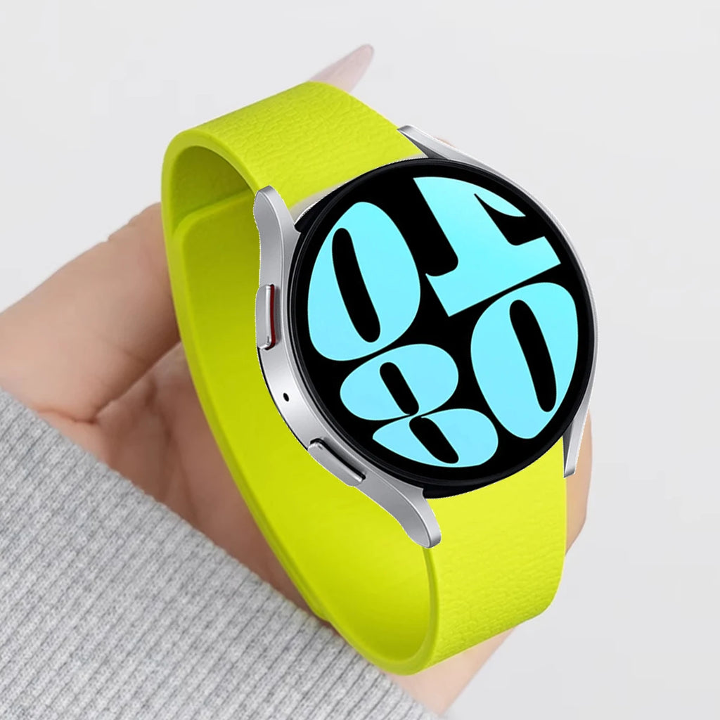 18mm 20mm 22mm Silicone Magnetic Loop Strap For Samsung Galaxy Watch 7/6/5/4 Active 2 Amazfit Bracelet HUAWEI Watch GT 2e 3 Band