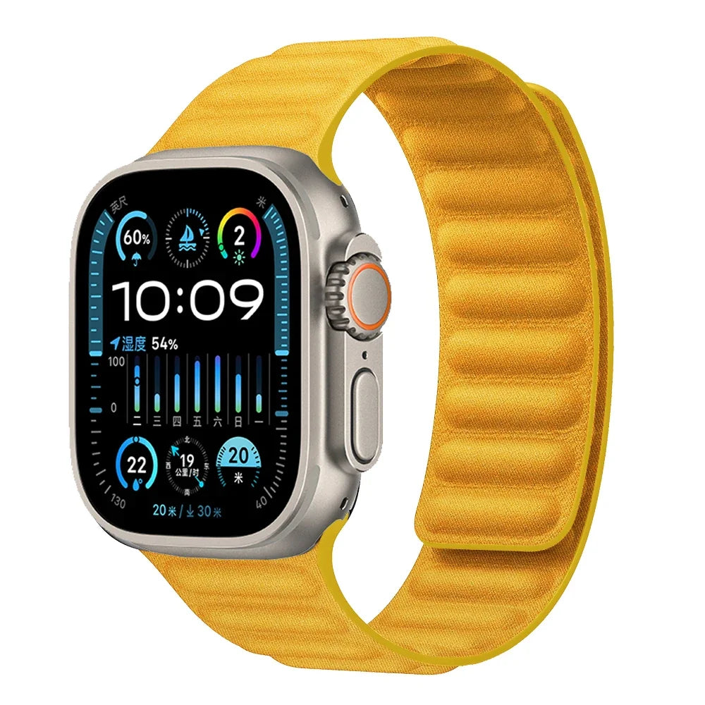 Silicone band for Apple Watch Ultra 3 2 49mm 11 10 9 8 7 45mm 41mm 42mm 46mm band Magnatic band Wristband Apple Watch 6 SE Belt