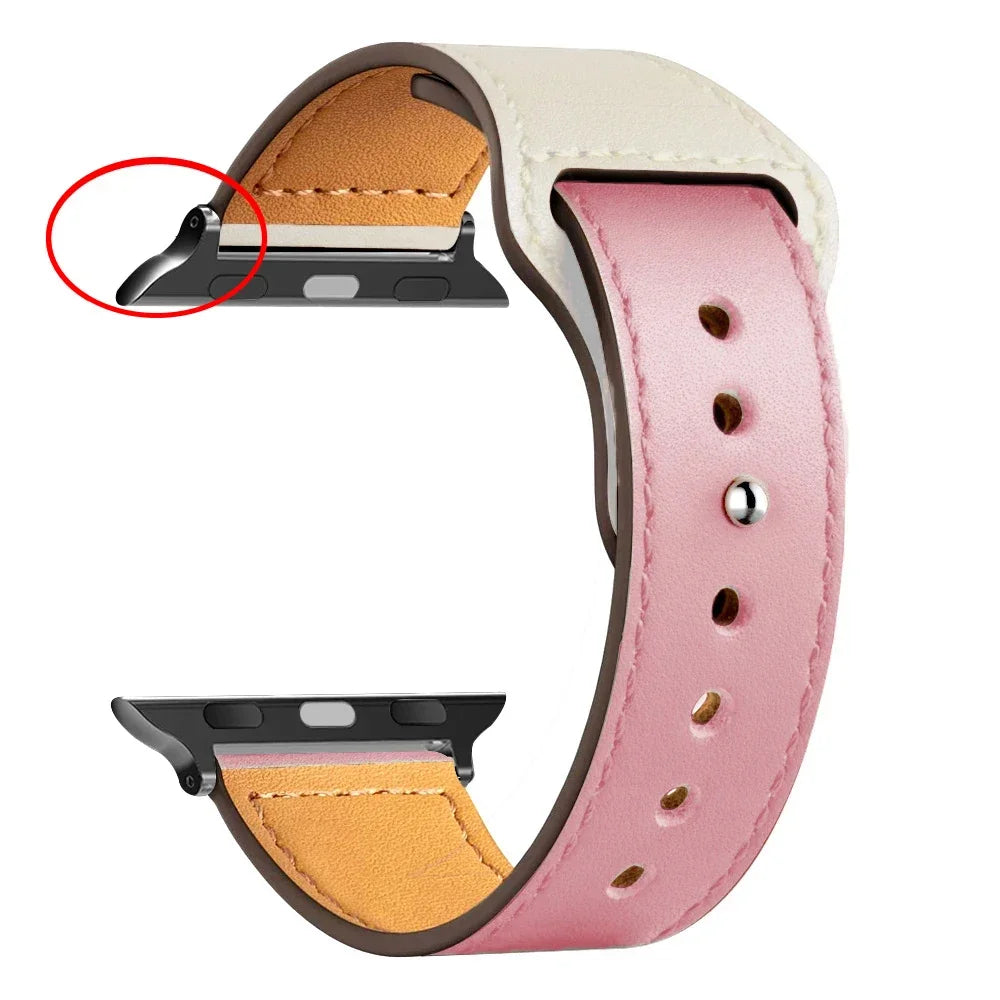 Leather band For Apple Watch band Ultra 49mm 46mm 44mm 40mm 38mm 42mm sport band Apple Watch Series 10 9 8 7 3 5 6 SE 41mm 45mm