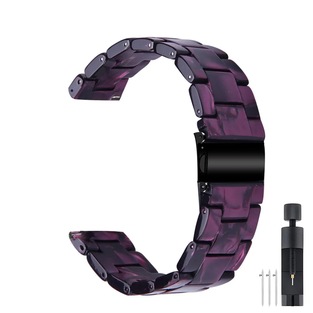 20mm Resin Band Loop For Samsung Galaxy Active 2 40 44mm Bracelet Strap Correa For Watch 3 41mm 4 5 6 7 Classic 42mm 46mm
