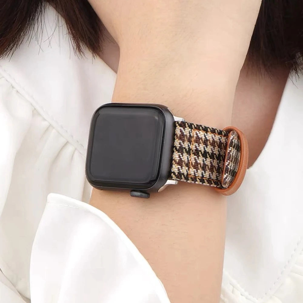 Leather Loop For Apple Watch band for women Series Ultra 11 10 9 8 7 6 5 4 3 2 1 38mm 40mm 41mm 42mm 44mm 45mm 46mm 49mm band