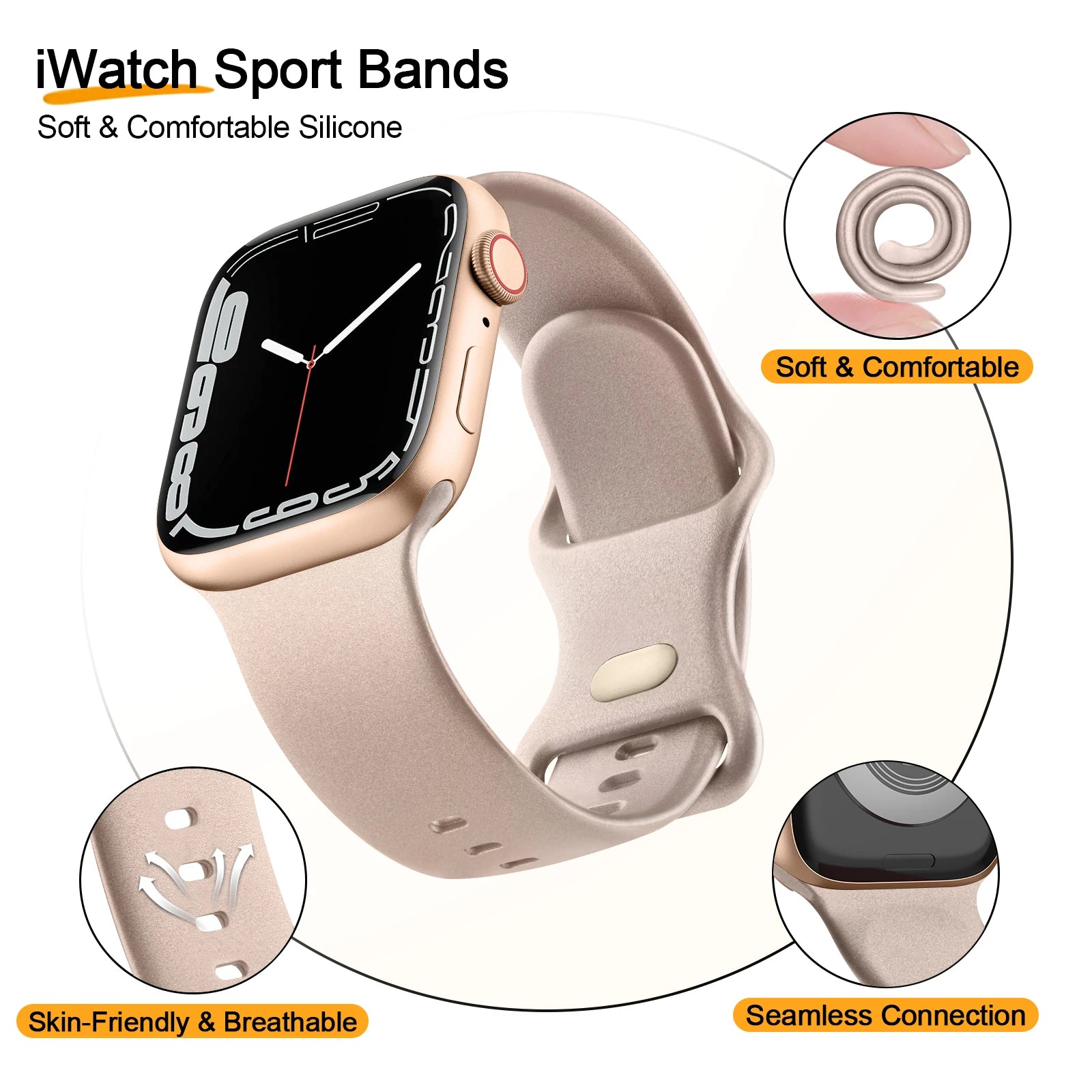 Soft TPU band For Apple Watch Ultra 49mm 10 9 8 7 41mm 45mm 46mm band Bling Wristband For Apple Watch 6 5 4 3 2 38mm 42mm 40mm 44mm