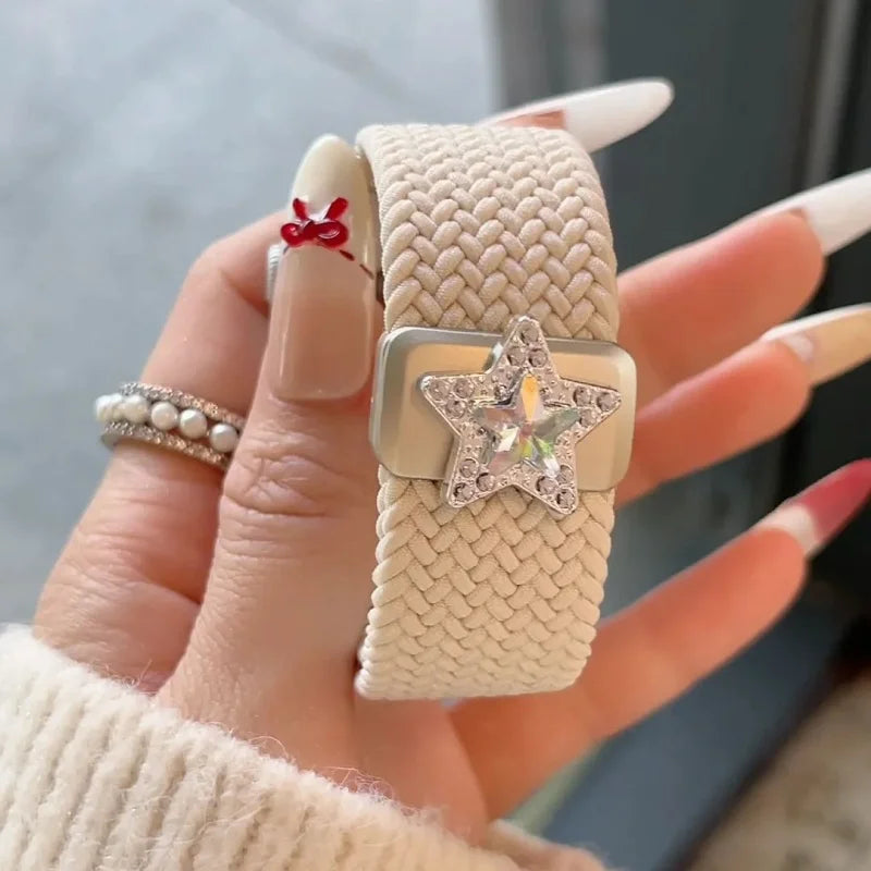 3D Butterfly Star Rhinestone Magnetic band For Apple Watch 10 9 8 7 Love Heart Stylish Women band For Apple Watch 46mm 42mm 41mm 49mm 45mm