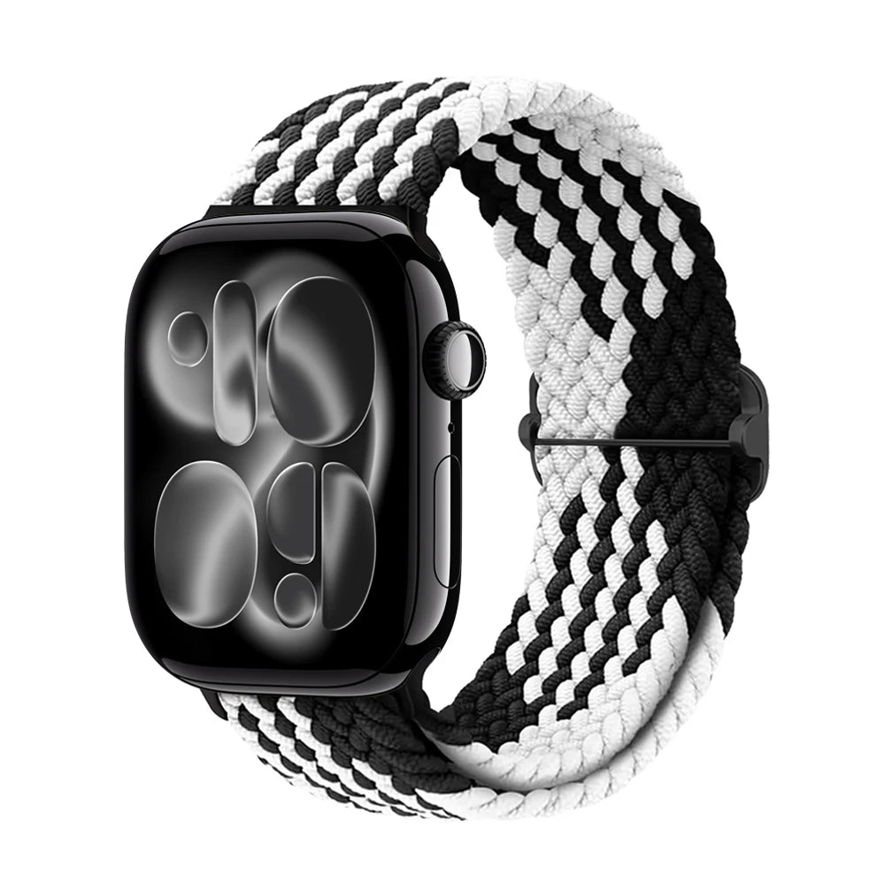 band for Apple Watch 11 band 42mm 46mm 44mm 40mm 45mm Apple Watch Ultra 3 49mm Elastic Braided band correa Series 10 9 8 7 6 SE