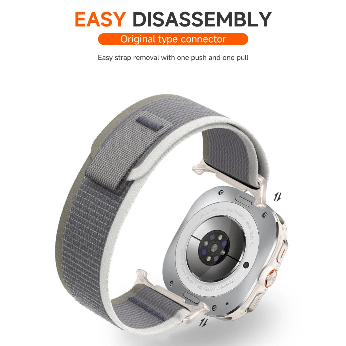 Trail Loop Strap for Samsung Galaxy Watch 7 Ultra 47mm No Gaps Band Nylon Bracelet Wristband for Samsung Watch Ultra 47mm Belt