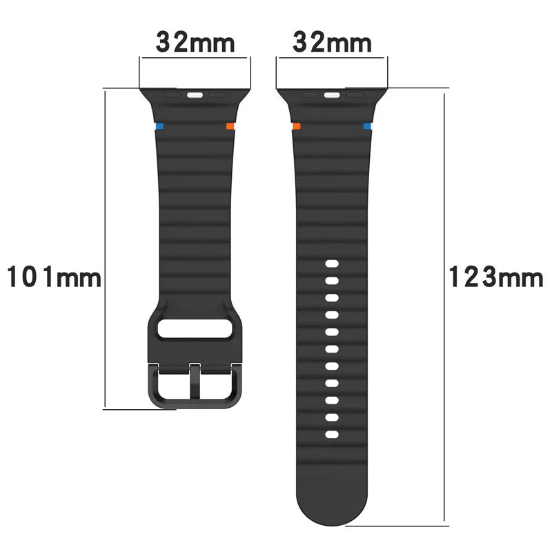 Silicone band for Apple Watch 10 band 46mm 42mm 45mm 44mm 40mm 41mm 38mm Correa band Apple Watch Series 9 8 7 6 SE Ultra 2 49mm