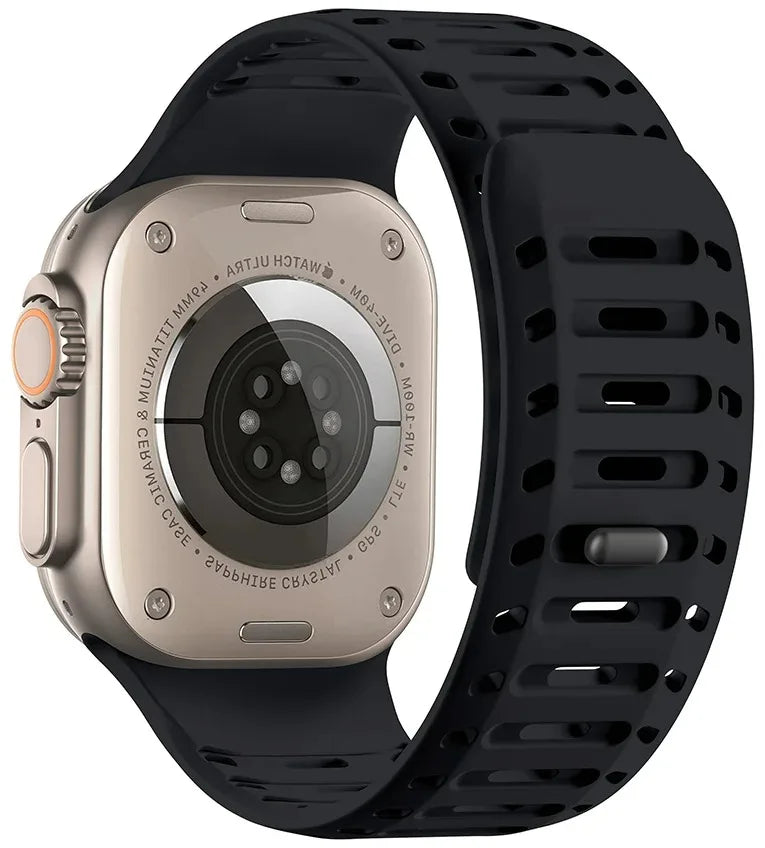 Magnetic Silicone band for Apple Watch Ultra 3 2 1 49mm Series 11 10 46mm Sport watch band Apple Watch 9 8 7 6 5 SE 3 45mm 44mm Band