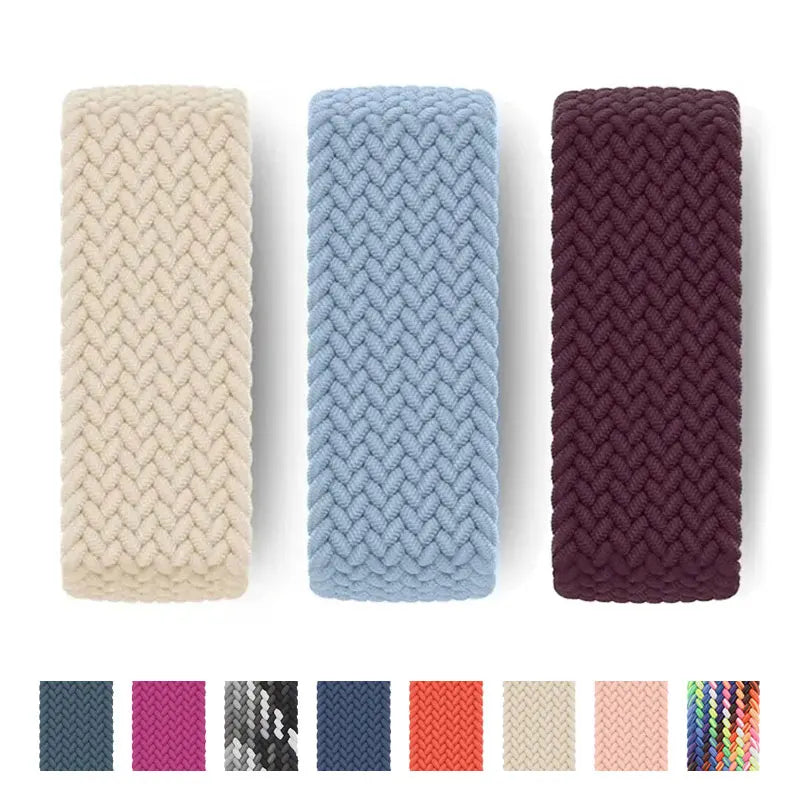 Braided Solo band For Apple Watch band 44mm 40mm 45mm 49mm 41mm Nylon Correa band Apple Watch Series 9 8 7 6 5 SE Ultra 2 3 10 11